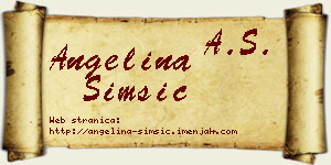 Angelina Šimšić vizit kartica